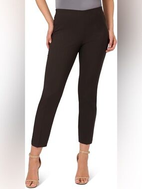 NWT Adrianna‎ Papell Black Pull On Dress Pants Bi-Stretch Size 6 Business Casual